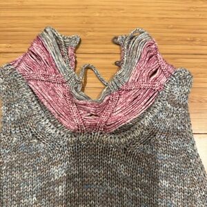 Ermanno Scervino Vintage Knit Halter Tank Top Gray Rose IT 40 XS